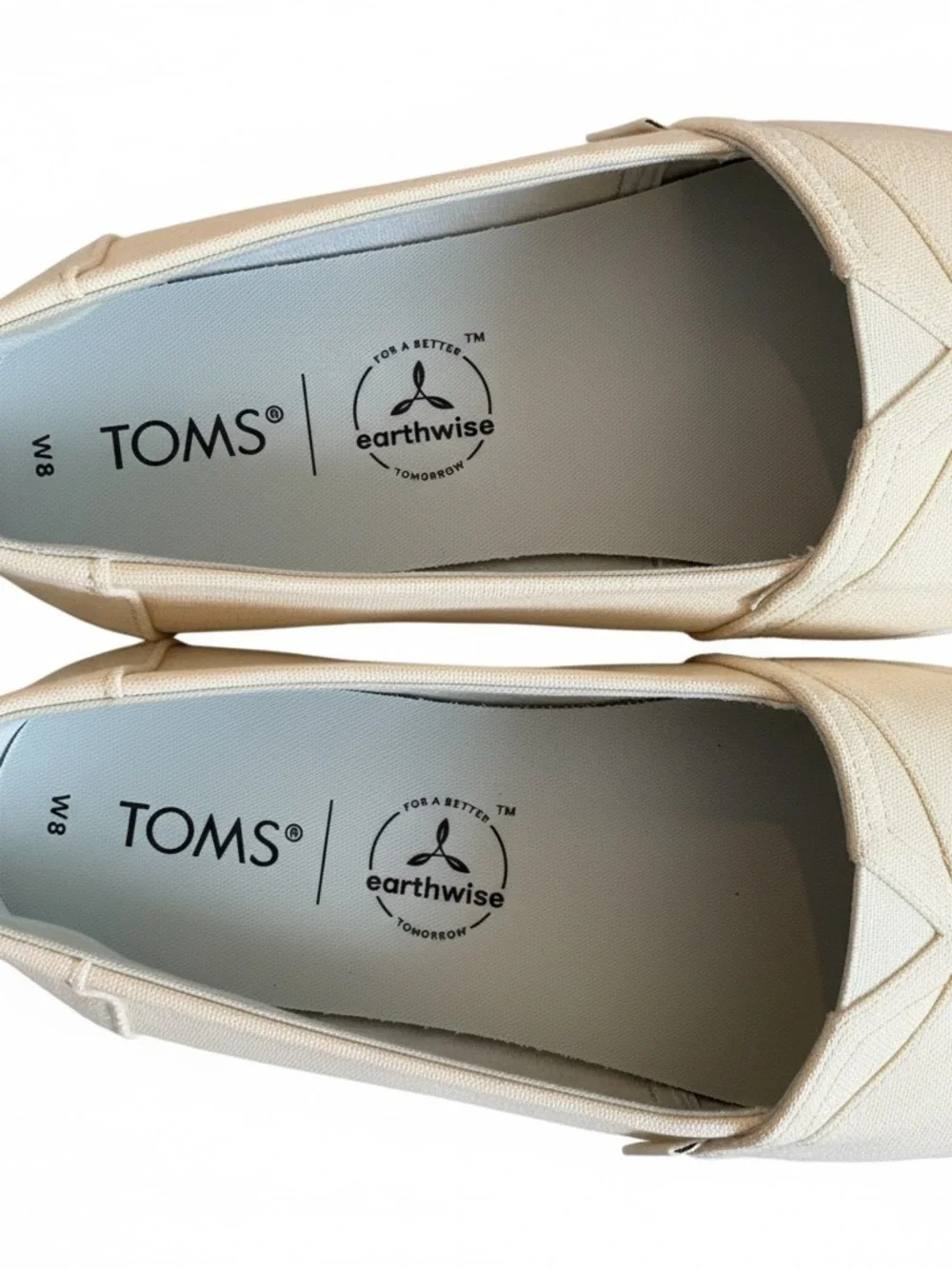 TOMS Light Yellow Canvas Slip-On Espadrilles